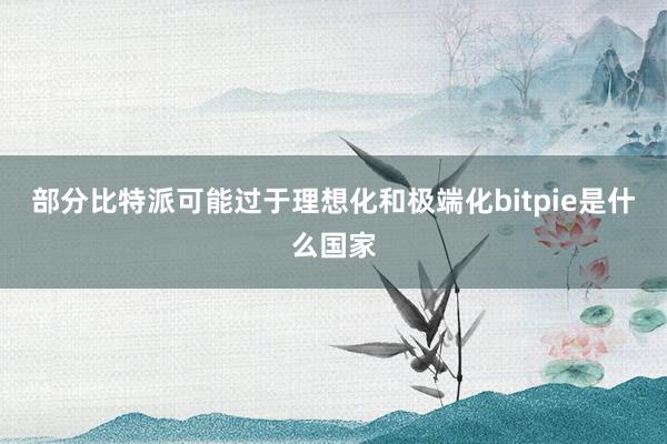 部分比特派可能过于理想化和极端化bitpie是什么国家