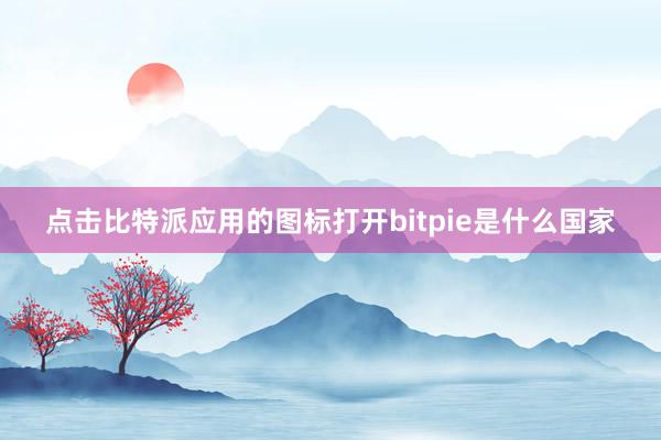 点击比特派应用的图标打开bitpie是什么国家