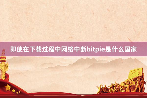 即使在下载过程中网络中断bitpie是什么国家