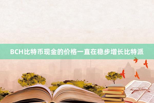 BCH比特币现金的价格一直在稳步增长比特派