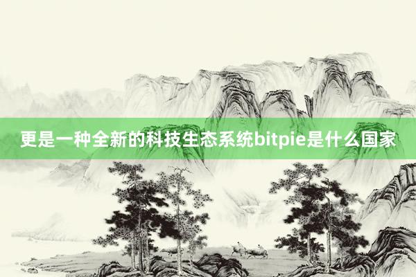 更是一种全新的科技生态系统bitpie是什么国家