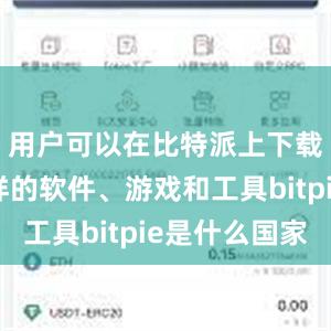 用户可以在比特派上下载各种各样的软件、游戏和工具bitpie是什么国家