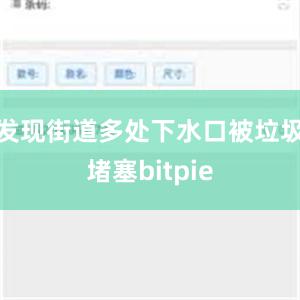 发现街道多处下水口被垃圾堵塞bitpie