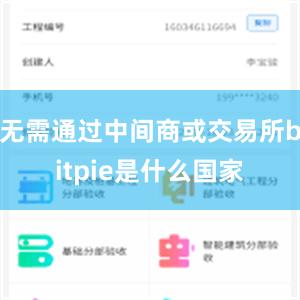 无需通过中间商或交易所bitpie是什么国家