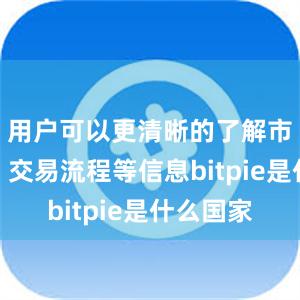 用户可以更清晰的了解市场行情、交易流程等信息bitpie是什么国家