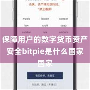 保障用户的数字货币资产安全bitpie是什么国家