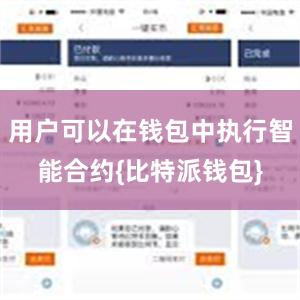 用户可以在钱包中执行智能合约{比特派钱包}