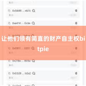 让他们领有简直的财产自主权bitpie