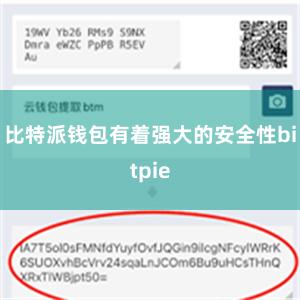 比特派钱包有着强大的安全性bitpie